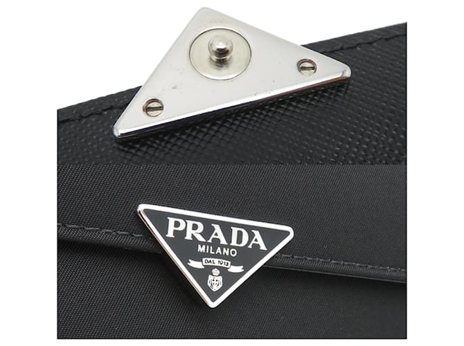 Prada Nylon Klappgeldbörse Schwarz - Ansicht 9