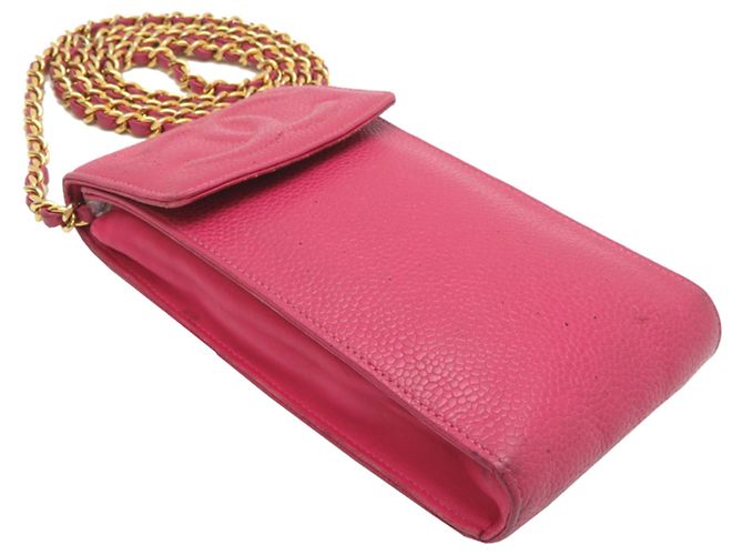 Borsa a spalla rosa Chanel - vista 3