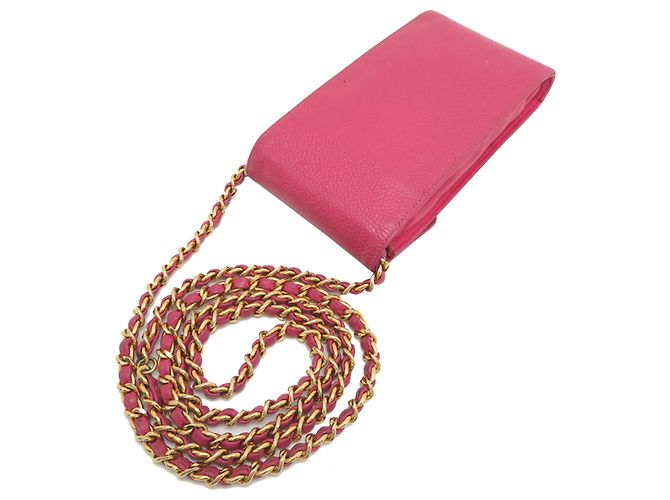 Borsa a spalla rosa Chanel - vista 4