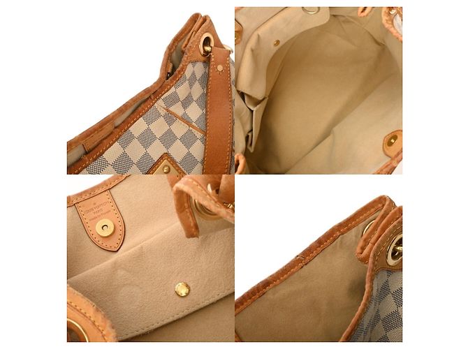 Borsa Louis Vuitton Damier Azur Galliera PM Bianco - vista 10