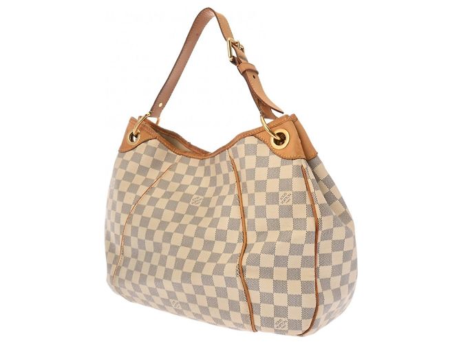 Borsa Louis Vuitton Damier Azur Galliera PM Bianco - vista 3