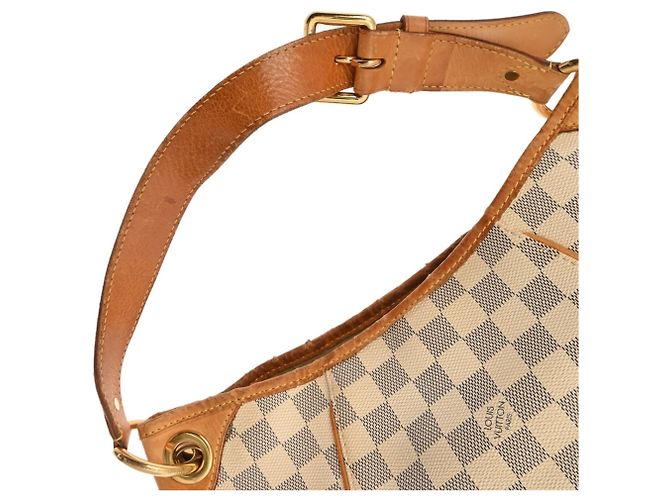 Borsa Louis Vuitton Damier Azur Galliera PM Bianco - vista 5