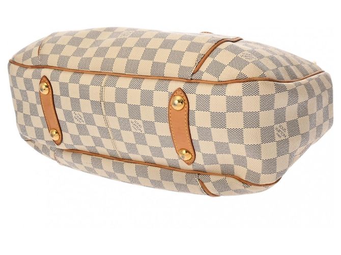 Borsa Louis Vuitton Damier Azur Galliera PM Bianco - vista 7