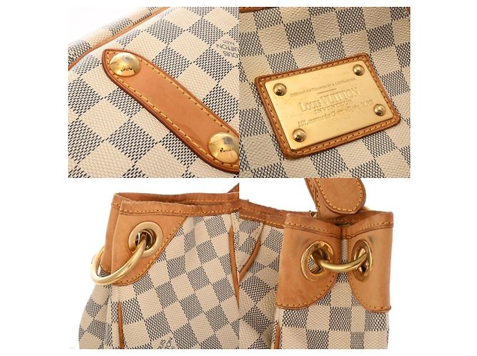 Borsa Louis Vuitton Damier Azur Galliera PM Bianco - vista 9