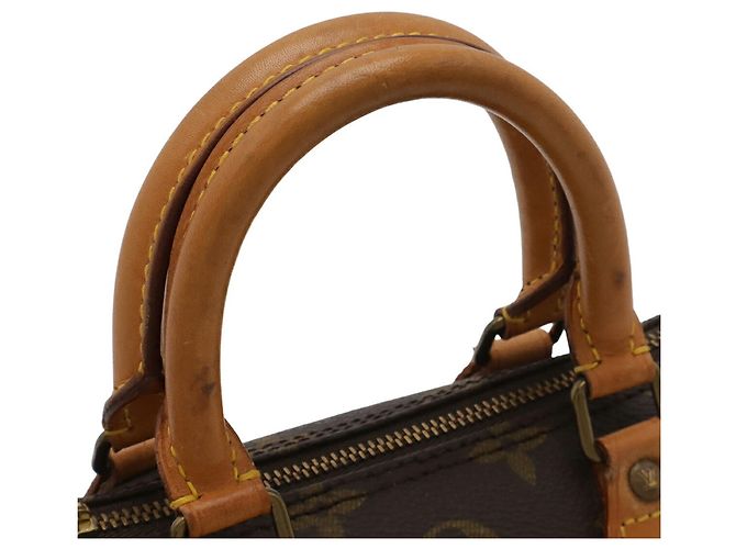 Pochette Mini Speedy Monogram Louis Vuitton Marrone - vista 6