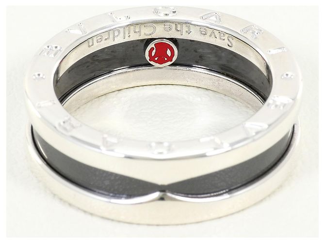 Bulgari Anello in ceramica nera e argento Bvlgari Save the Children Nero - vista 3
