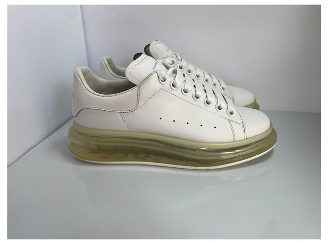 Alexander McQueen Oversized Sneaker aus Leder - Weiß - Ansicht 2