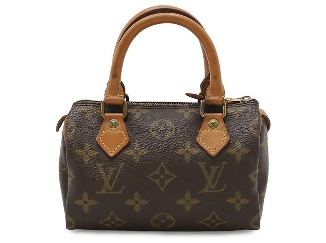 Pochette Mini Speedy Monogram Louis Vuitton Marrone - vista 2