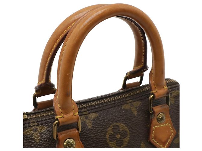 Pochette Mini Speedy Monogram Louis Vuitton Marrone - vista 6