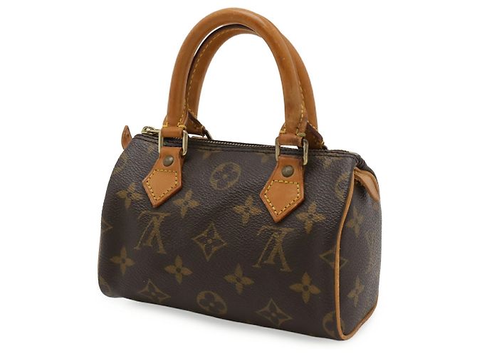 Pochette Mini Speedy Monogram Louis Vuitton M41534 Marrone - vista 3