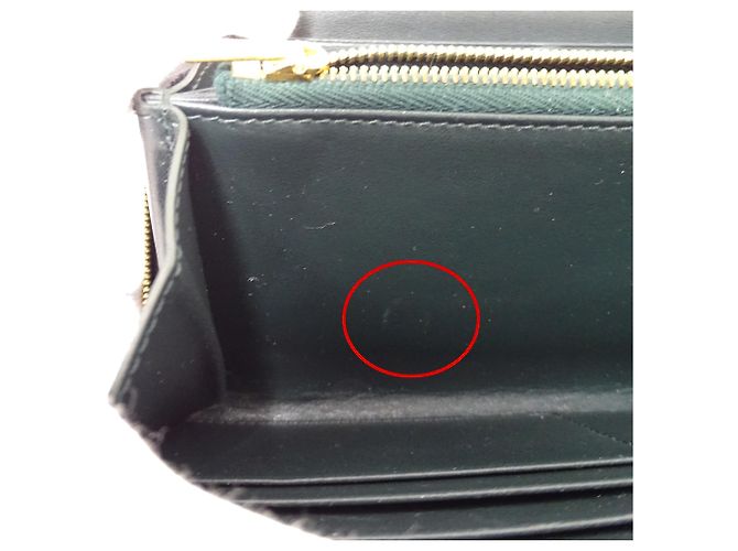 Céline Billetera de cuero plegable Celine Verde Verde oliva - vista 10