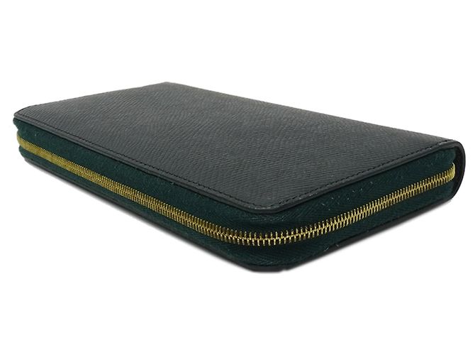 Céline Billetera de cuero plegable Celine Verde Verde oliva - vista 4