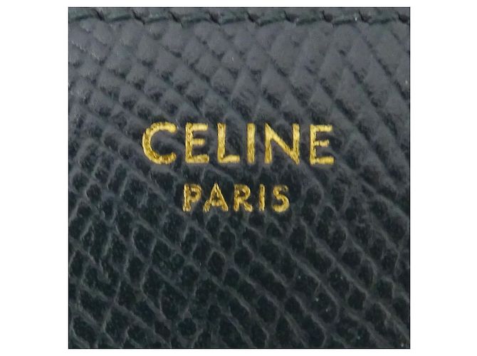 Céline Billetera de cuero plegable Celine Verde Verde oliva - vista 6