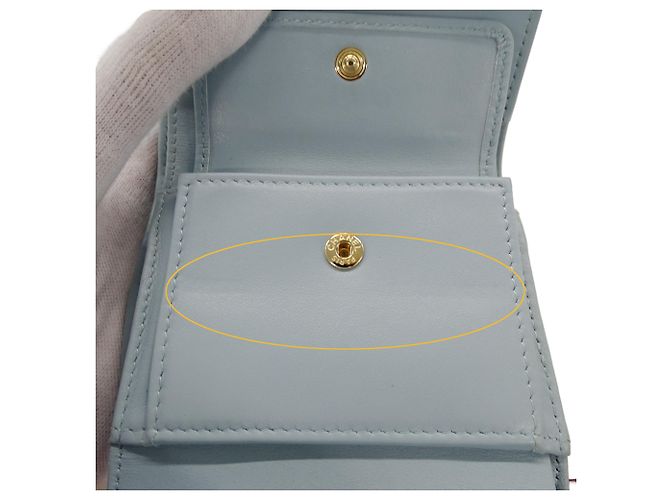 Chanel Hellblau Dreifach-Wallet - Ansicht 10