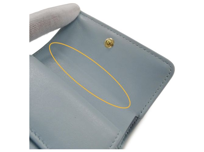 Chanel Hellblau Dreifach-Wallet - Ansicht 12