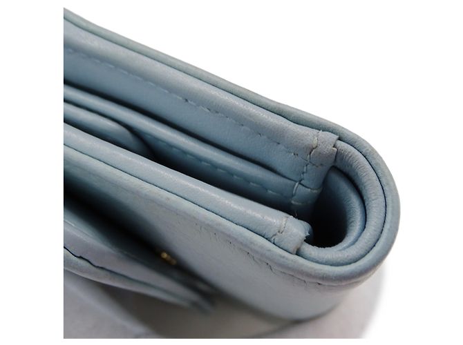 Chanel Hellblau Dreifach-Wallet - Ansicht 13