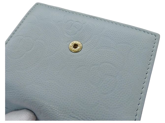 Chanel Hellblau Dreifach-Wallet - Ansicht 14