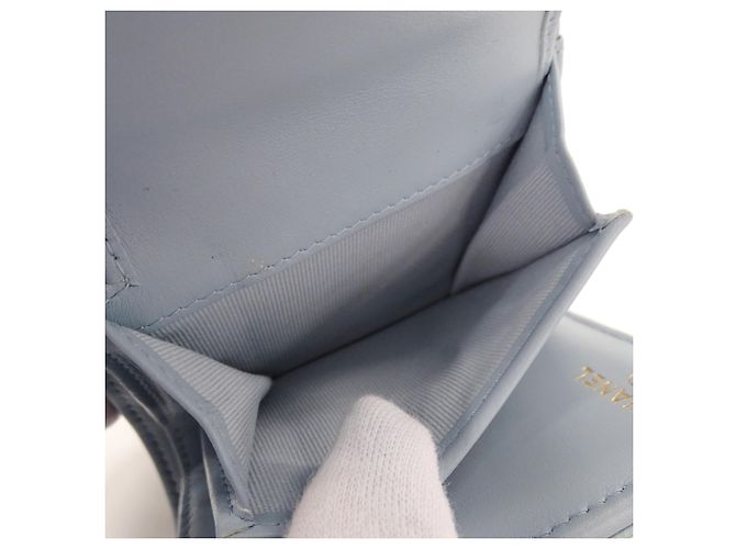 Chanel Hellblau Dreifach-Wallet - Ansicht 6