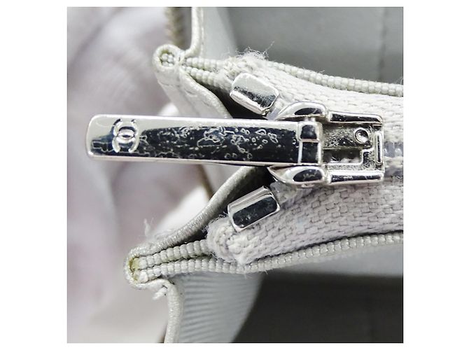 Cartera de cadena de piel de ternera granulada plateada Chanel Plata - vista 7