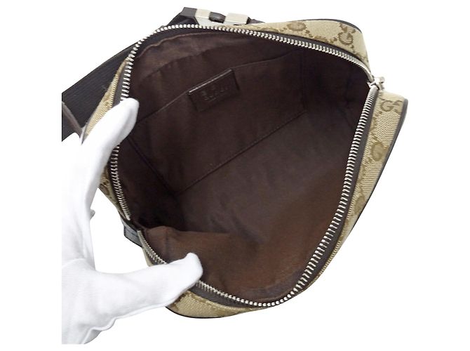 Borsa a mano/Borsa a tracolla Gucci in beige e marrone - vista 5