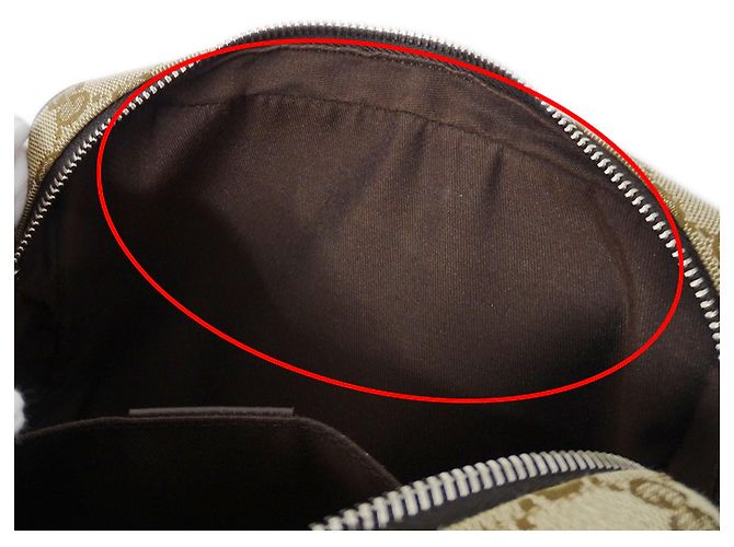 Borsa a mano/Borsa a tracolla Gucci in beige e marrone - vista 8