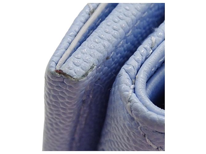 Chanel Hellblau Tri-Fold Geldbörse - Ansicht 14