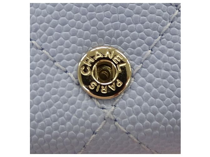Chanel Hellblau Tri-Fold Geldbörse - Ansicht 15