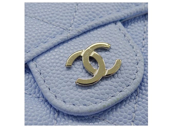 Chanel Hellblau Tri-Fold Geldbörse - Ansicht 4