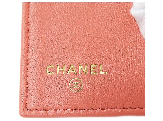 Billetera de tres pliegues para mujeres Chanel Matelassé Rosa - vista 5