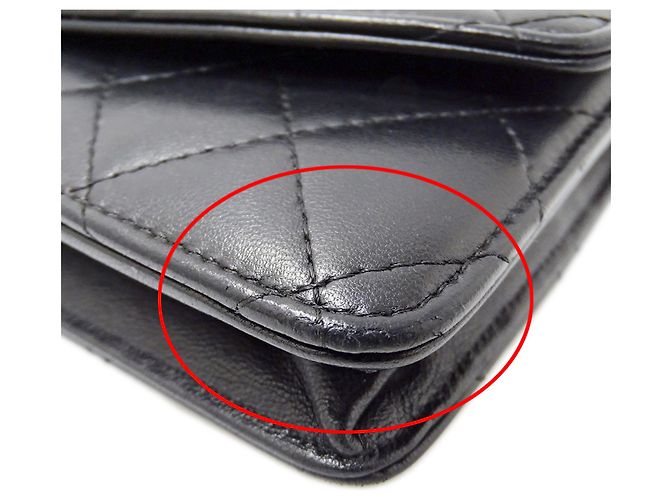 Billetera bi-fold matelassé de Chanel Negro - vista 14