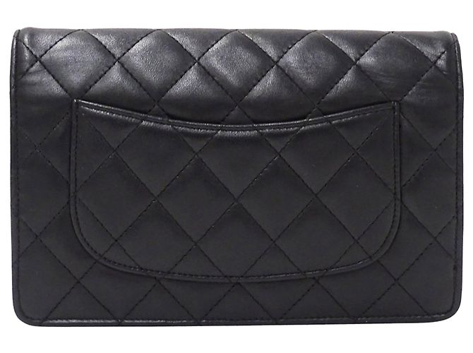 Billetera bi-fold matelassé de Chanel Negro - vista 2