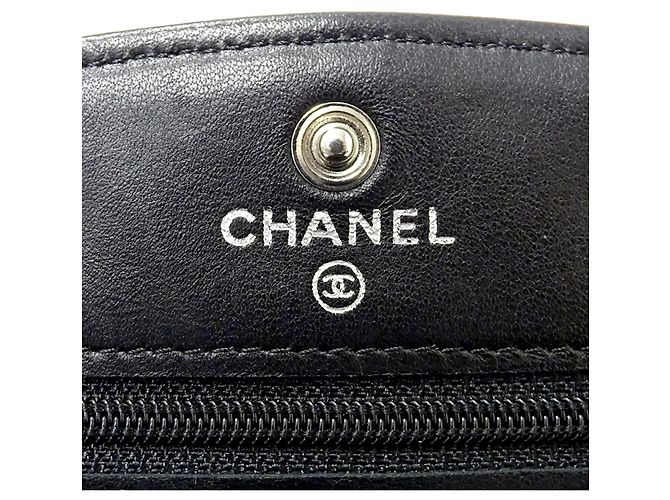 Billetera bi-fold matelassé de Chanel Negro - vista 6