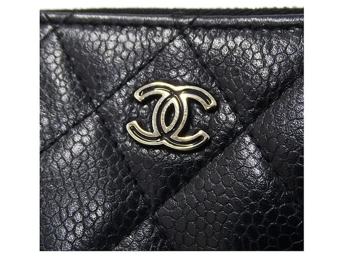 Portafoglio tri-fold da donna Chanel Matelassé Nero - vista 12