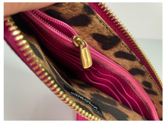 Clutch in pelle rosa Dolce & Gabbana - vista 8