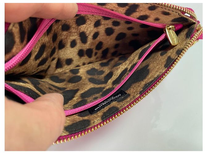 Clutch in pelle rosa Dolce & Gabbana - vista 9