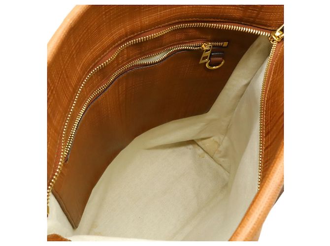 Loewe Leinen Anagram Shopper Tasche Braun - Ansicht 7