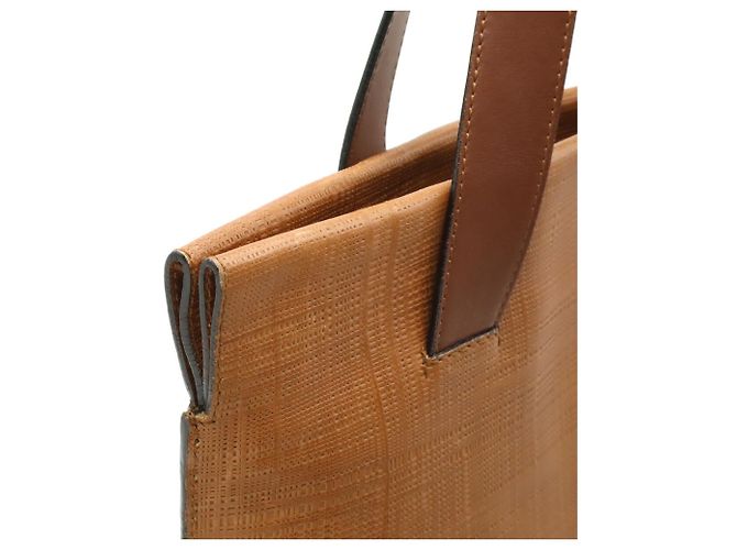 Loewe Leinen Anagram Shopper Tasche Braun - Ansicht 8