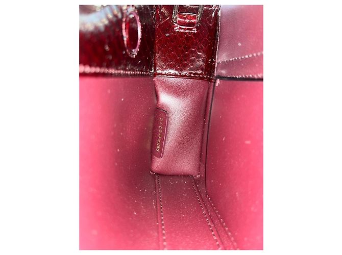 Dior Lady Dior Bolsa em couro de python bordô Bordeaux - vista 11