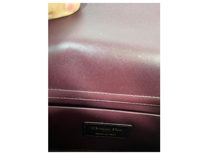 Dior Lady Dior Bolsa em couro de python bordô Bordeaux - vista 17