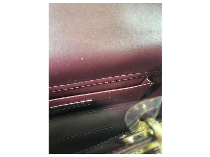 Dior Lady Dior Bolsa em couro de python bordô Bordeaux - vista 8