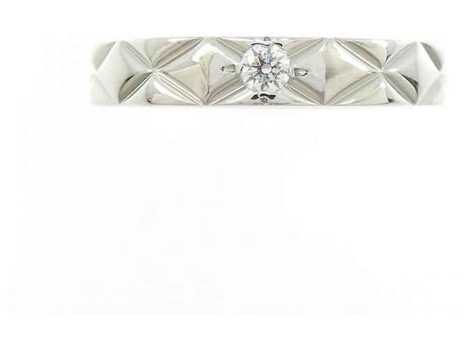 Timeless Großer Ring aus Platin mit Matelassé-Muster von Chanel - Ansicht 2