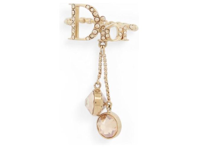 NEUER CHRISTIAN DIOR RING KETTE LOGO STRASS T54 GOLDMETALLRING - Ansicht 2