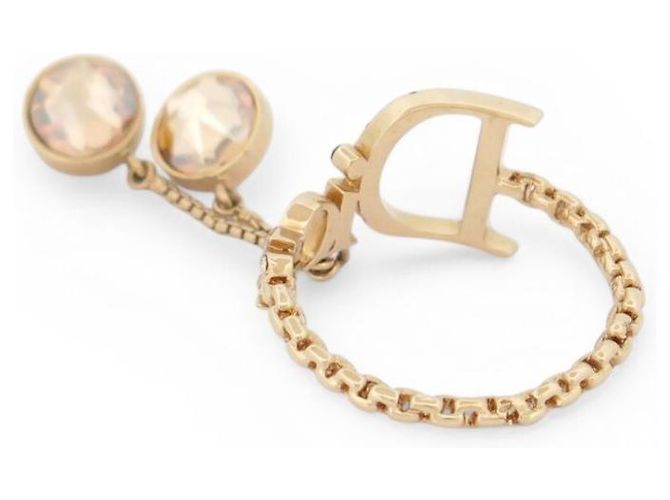 NEUER CHRISTIAN DIOR RING KETTE LOGO STRASS T54 GOLDMETALLRING - Ansicht 3