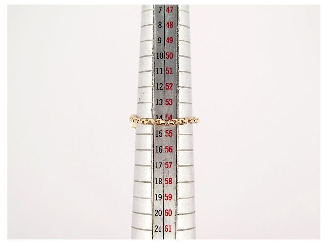 NEUER CHRISTIAN DIOR RING KETTE LOGO STRASS T54 GOLDMETALLRING - Ansicht 8