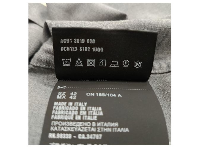 Prada Button Down Shirt in Grey Virgin Wool - view 11