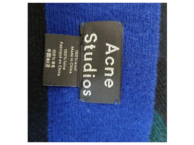 Acne Studios Striped Scarf in Multicolor Wool Multiple colors - view 3