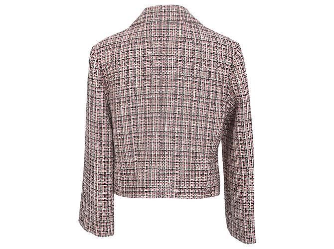 Theory Cropped Tweed Jacket in Multicolor Cotton Multiple colors - view 3