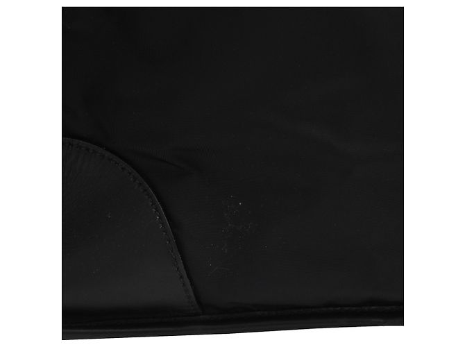 Jacquard Pasta triangular de metal esmaltado Prada em nylon preto - vista 15