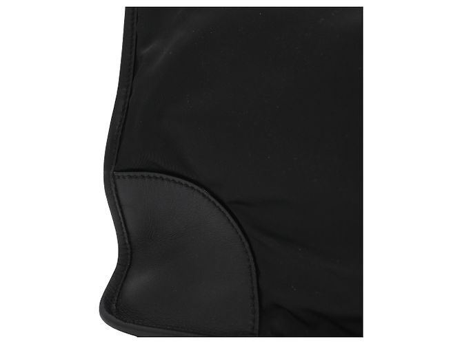 Jacquard Pasta triangular de metal esmaltado Prada em nylon preto - vista 21