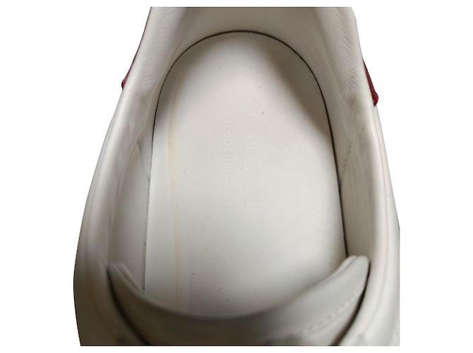 Sneakers basse Gucci Ace Bee in pelle bianca Bianco - vista 14